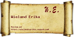 Wieland Erika névjegykártya